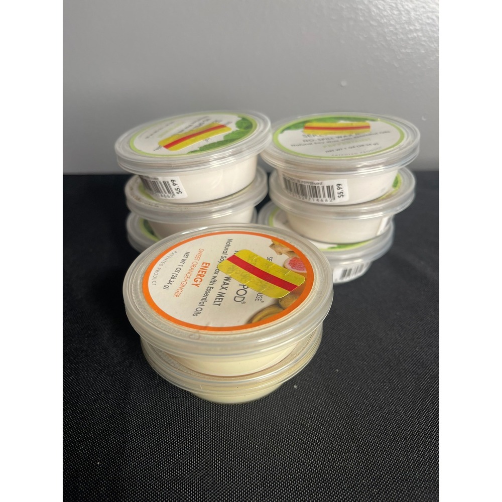 Serene House SerenePod No-Spill Wax Melt 8-Pack Lot Soy Essential Oils Energy